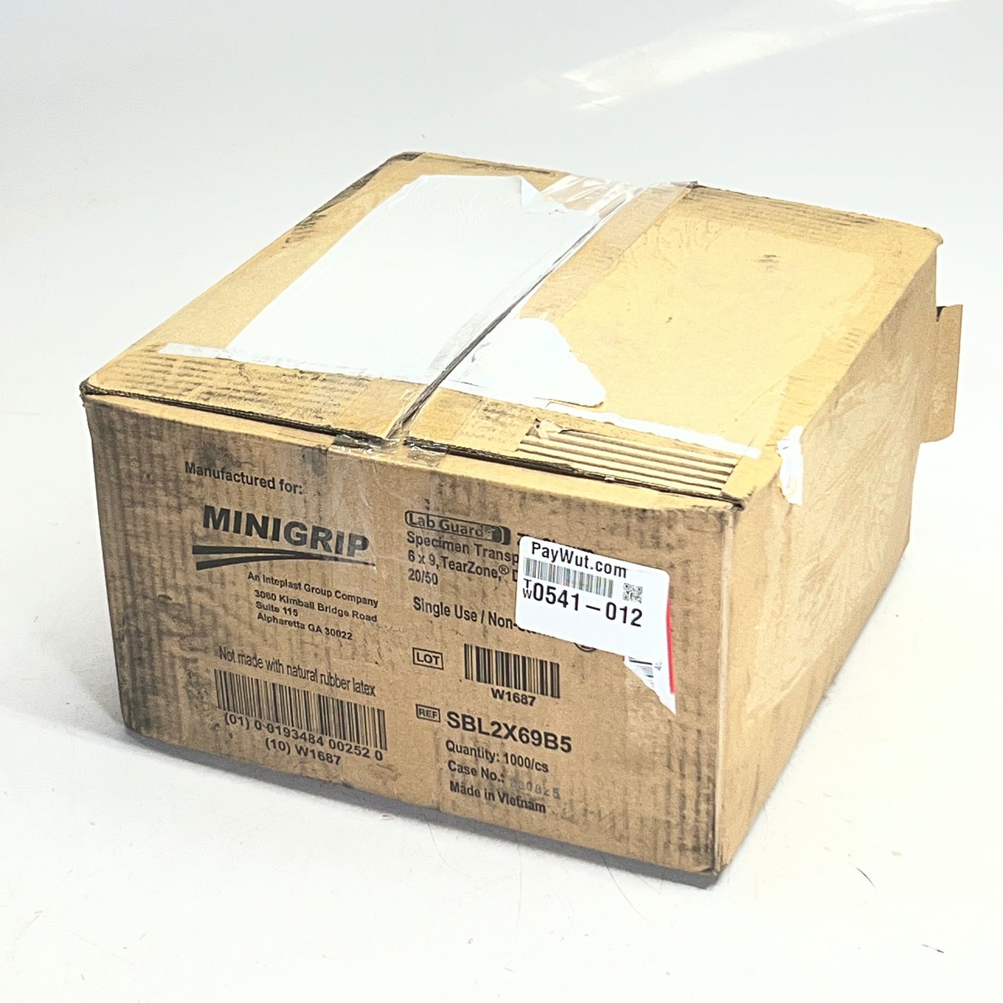 MINIGRIP (1000 BAGS) Labguard Reclosable Specimen Bags 9"L x 6"W Clear SBL2X69B5