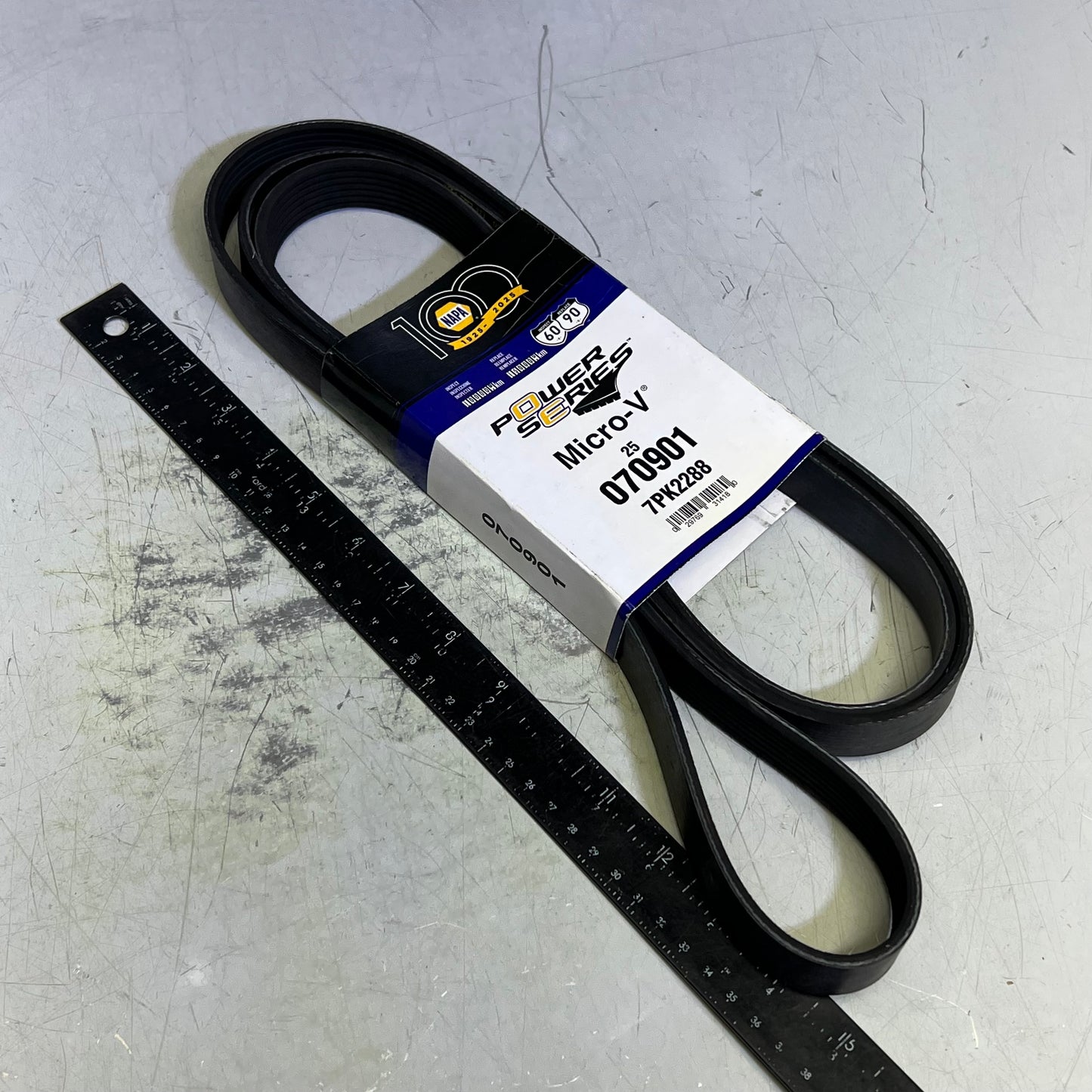 NAPA Power Series Automotive V-Ribbed Belt For Jeep & Toyota Black 25070901