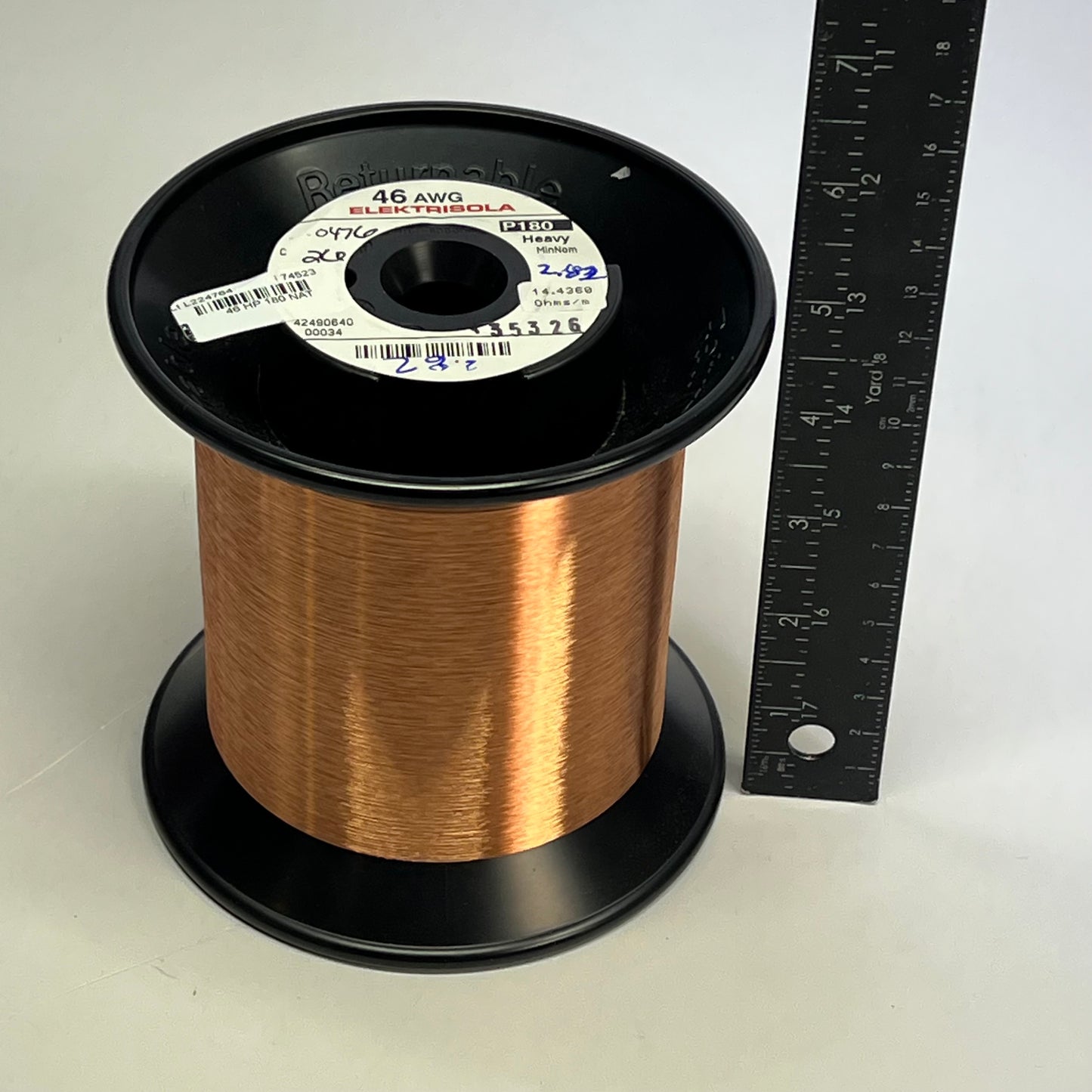 ELEKTRISOLA (3 POUNDS) Enamel Coated Copper Magnet Wire 46 AWG P180 LT L224764