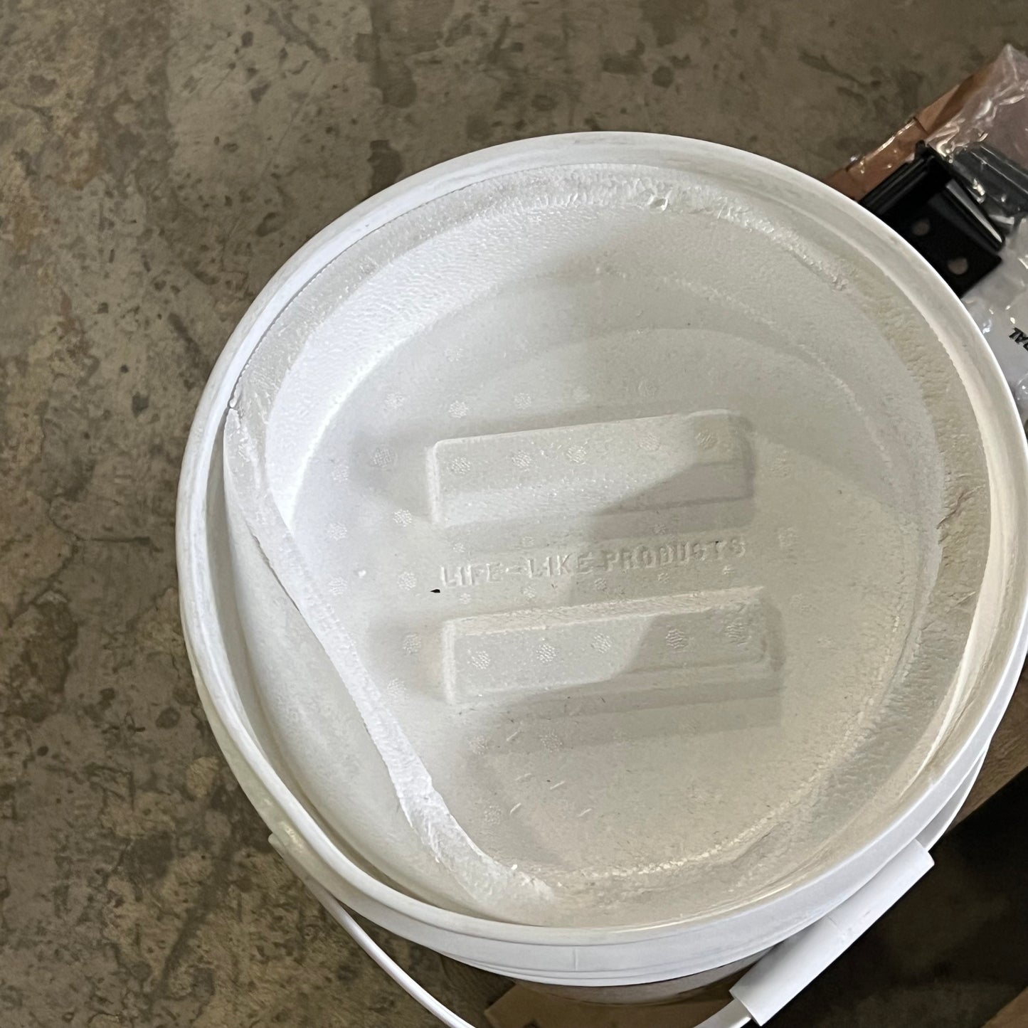 ZA@ Pallet of MIXED Assorted Hardware, Bucket Foam Cooler, & Sticker Labels (AS-IS)