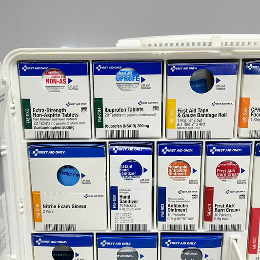 FC SAFETY First Aid Cabinet Smart Compliance Food & Meds 90659-021 BB 03/27