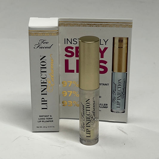 TOO FACED (2 PACK) Lip Injection Extreme Long Term Lip Plumper 0.10 oz Clear Shine