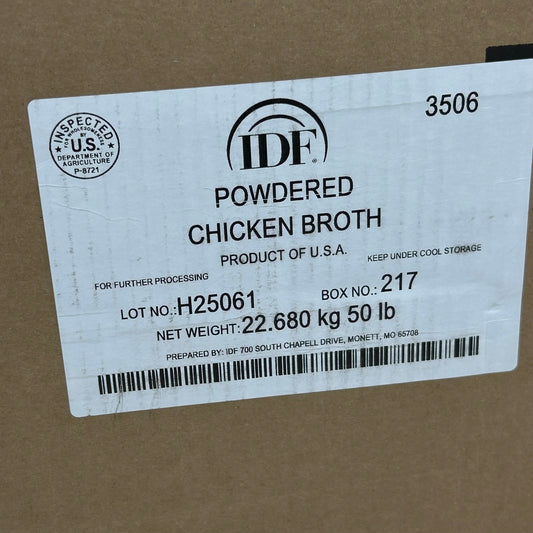 IDF (1 Box) Powdered Chicken Broth Bulk Bag 50lbs 3506