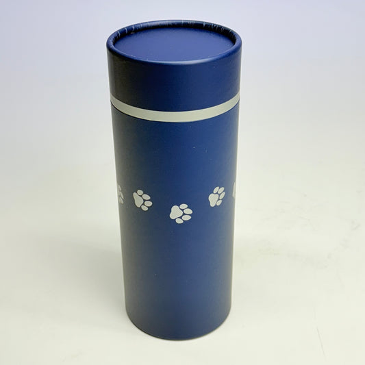 ZA@ GATEWAY SERVICE (10 PACK) Paper Tub Carton Dog Footprint 8 in x 3.5 in Blue