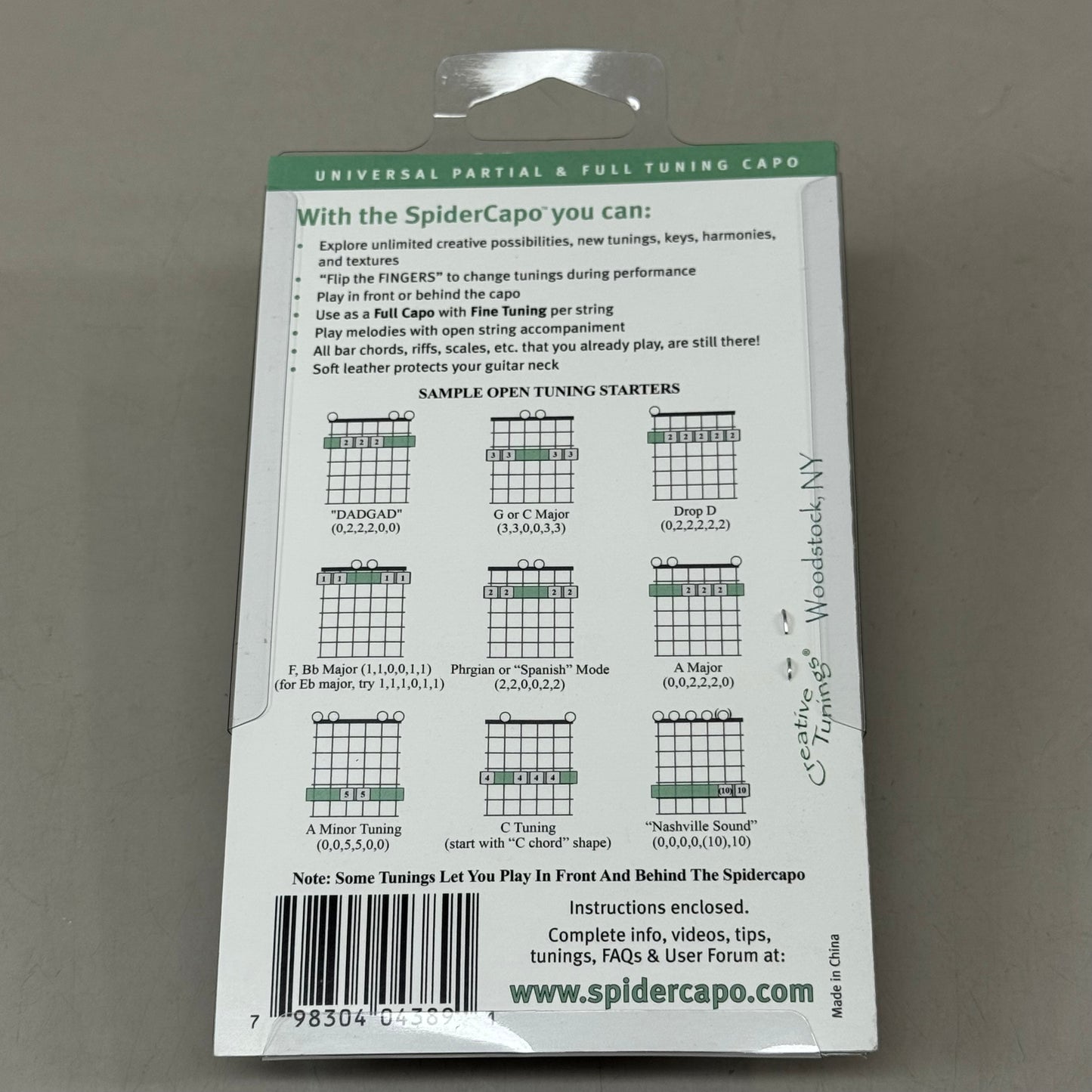 SPIDERCAPO The Studio Grade Capo Guitar Fine Tuning Black