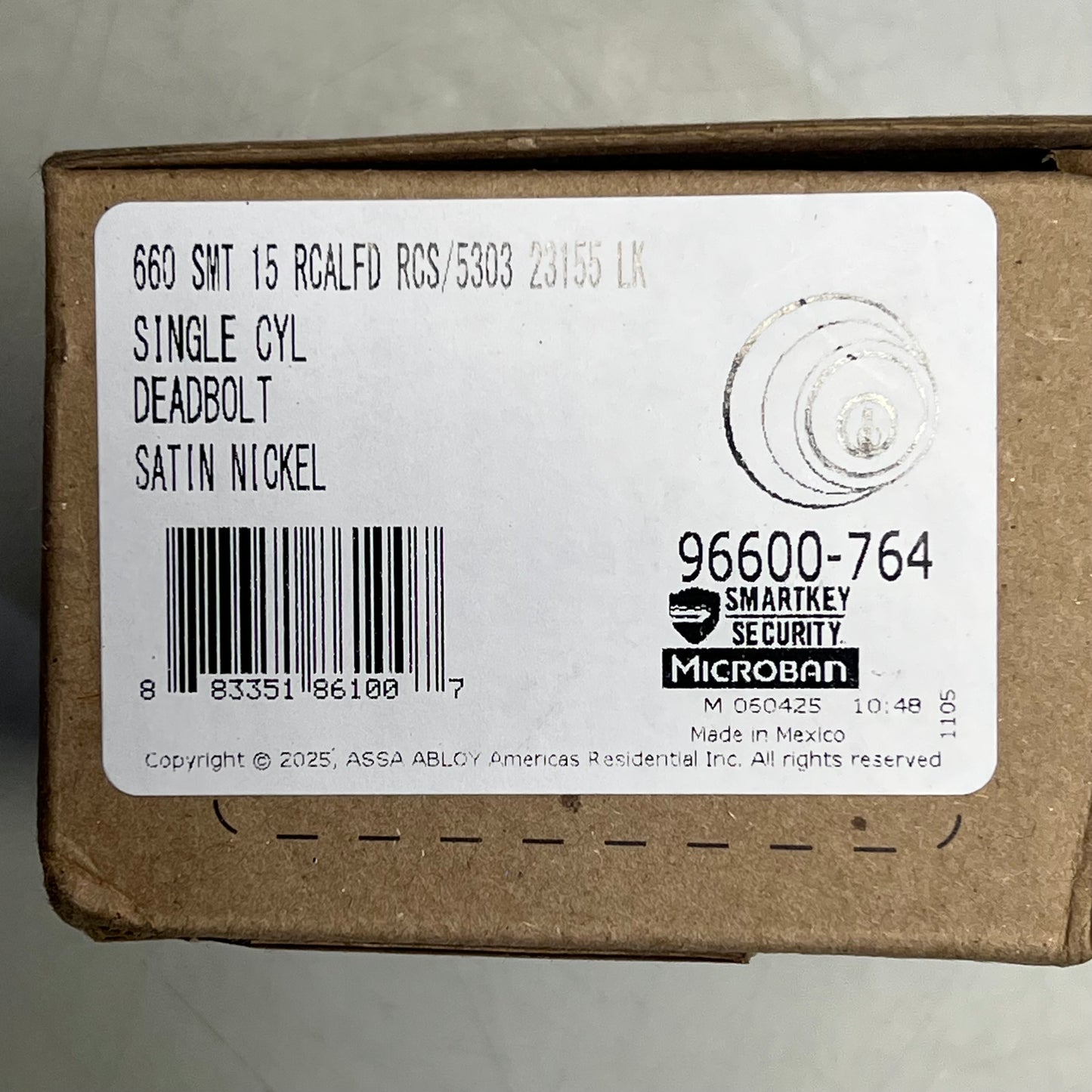 KWIKSET (2 PACK) 660 Series Single Cylinder Deadbolt Satin Nickel 96600-764