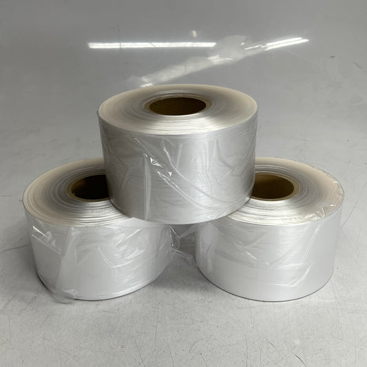 ZA@ (4 PACK) Rolls of Stretchy Plastic 6" Wide Unknown Length Clear