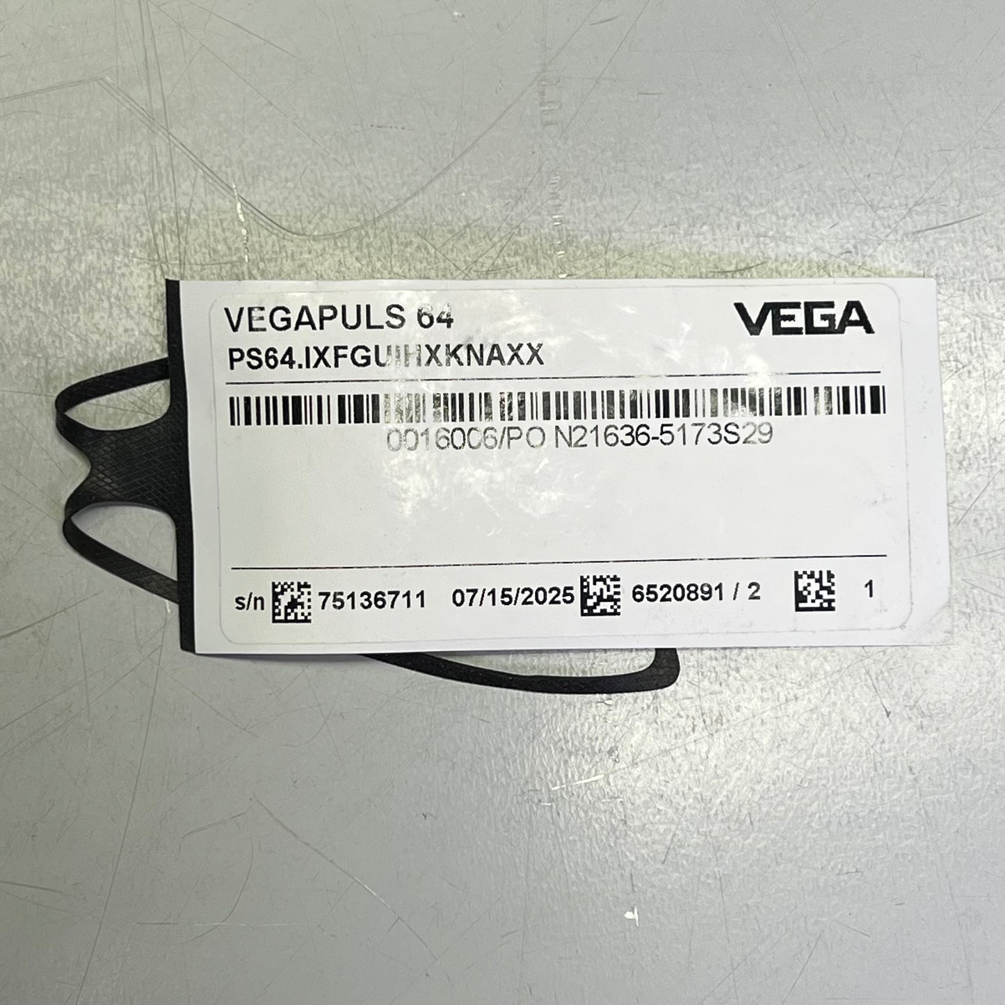 VEGA PLUS 64 Radar Sensor Precise Signal Focusing 120 db PS64.IXTTDAHXKNXXX