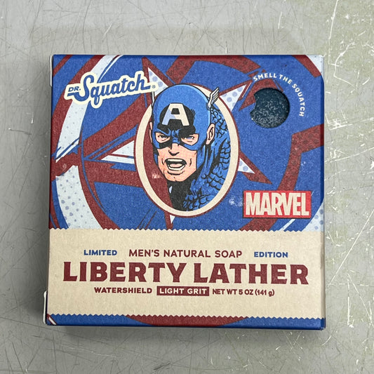 DR SQUATCH (3 PACK) Liberty Lather Natural Bar Soap Light Grit LIMITED 5oz