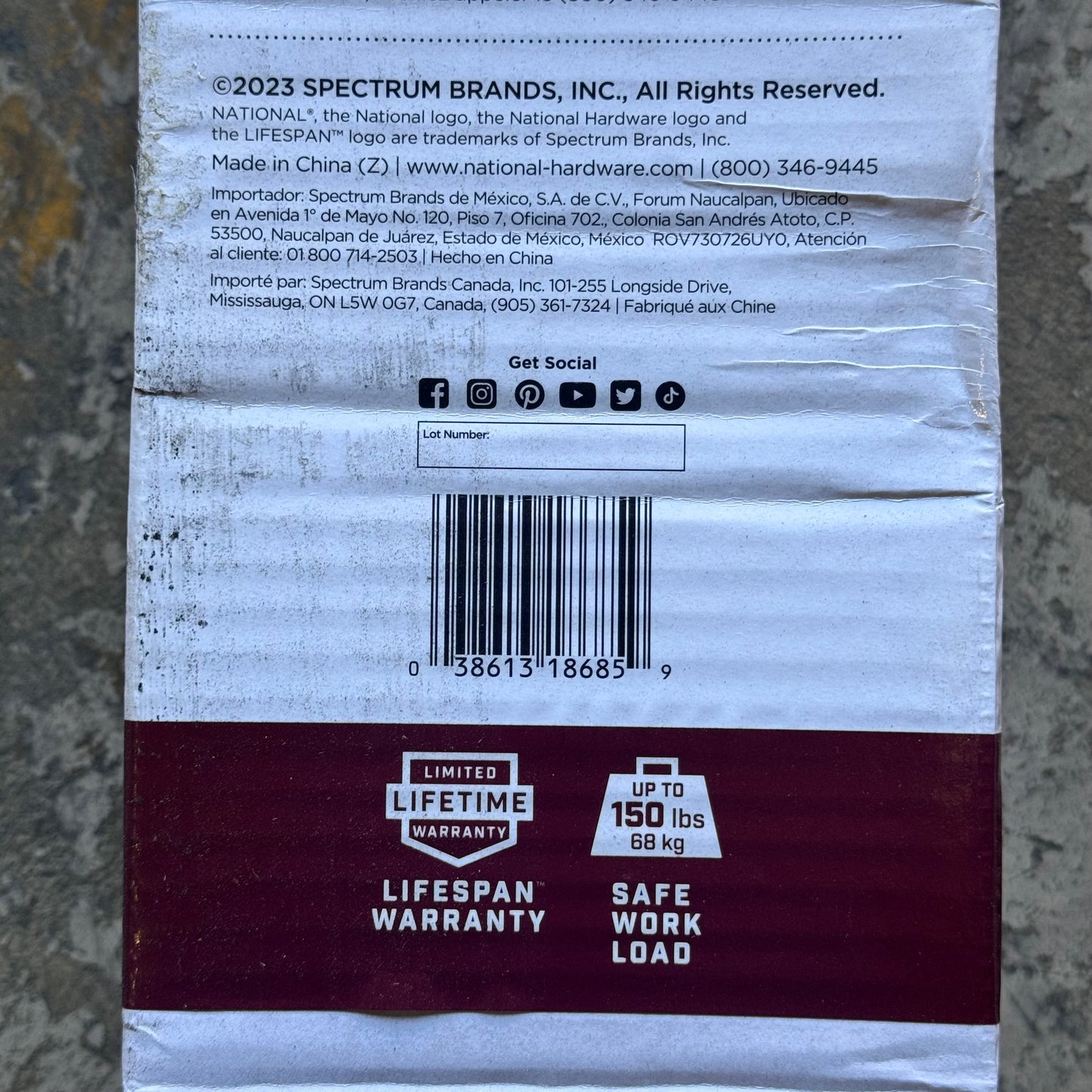 NATIONAL HARDWARE Pocket Door Frame & Hardware Set Sz 36” W Opening N186-858 (New Other, Distressed Box)