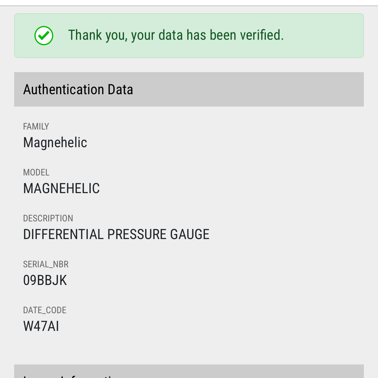 MONOSEM Pressure Gauge Kit 15 PSIG Max Pressure 55DB-C6BF-A7N1-3MFR (Used)