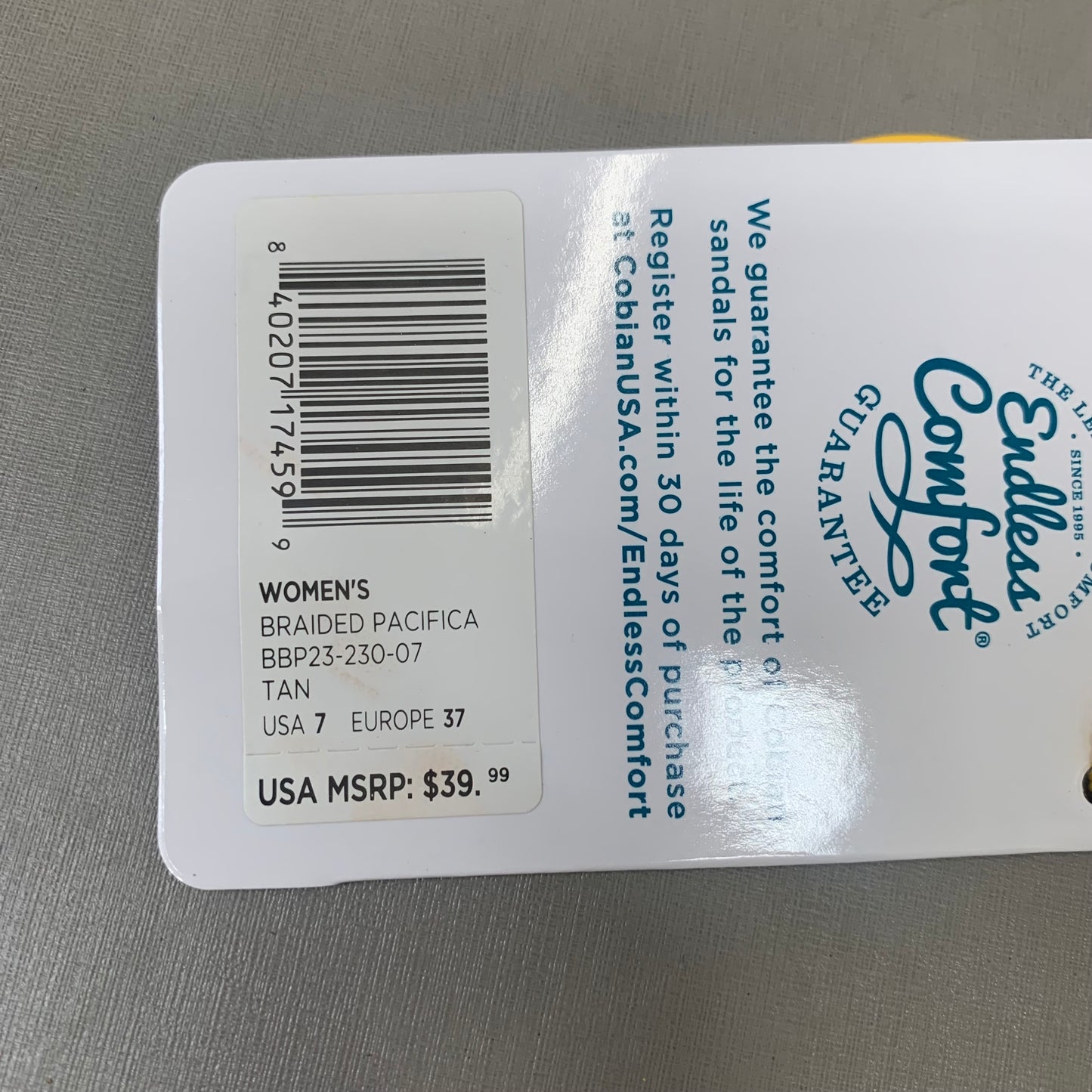 COBIAN Braided Pacifica Sandals Women's SZ 7, EU 41 TAN BBP23-230-7