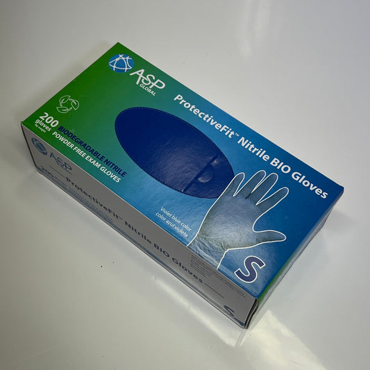ASP (2 PACK, 200 EACH) Protective Fit BIO Exam Gloves Unisex Sz S PFG200S-BIO