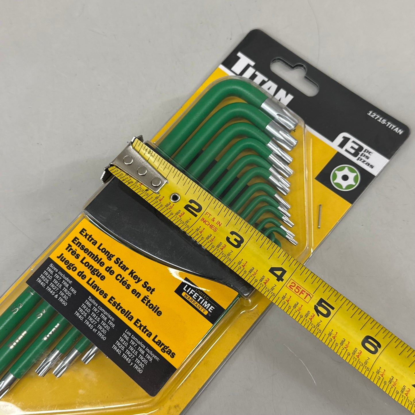 TITAN (13 Pieces) Extra Long Star Key Set TR6-TR50 Green 12715