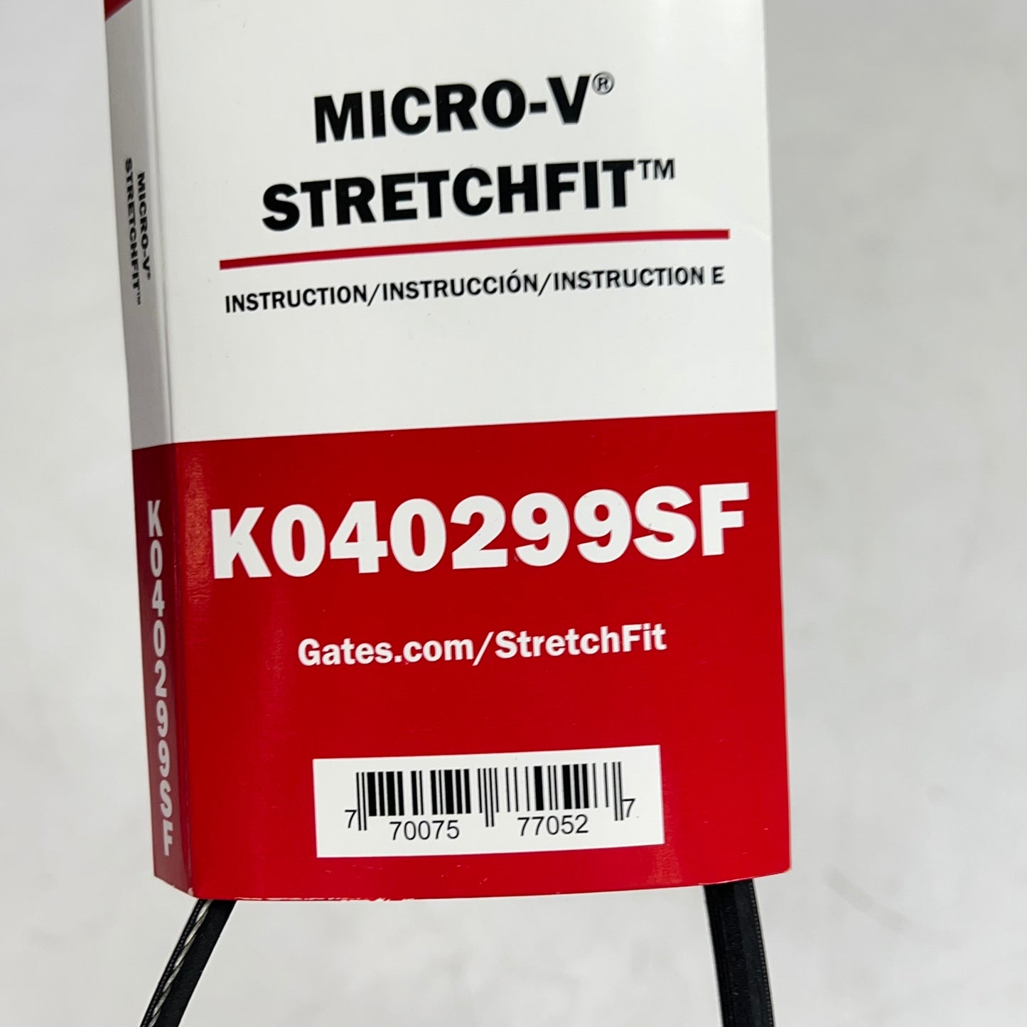 GATES Stretch Fit Micro-v Serpentine Belt For Chevrolet 30-7/16" K040299SF