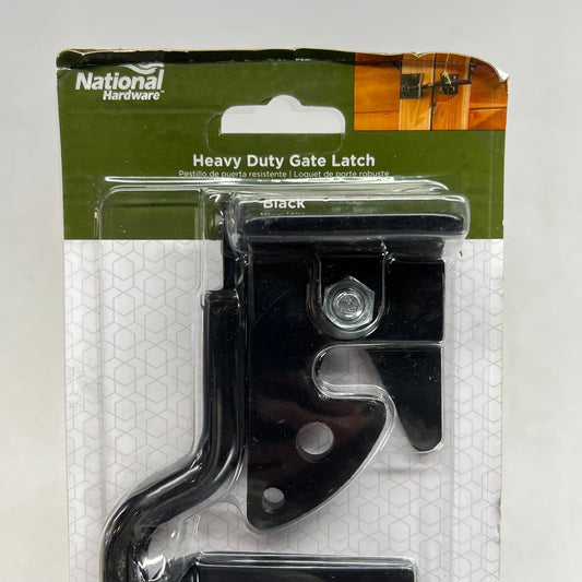 NATIONAL HARDWARE Adjust-o-Matic Heavy Duty Gate Latch 8" Black N101-394
