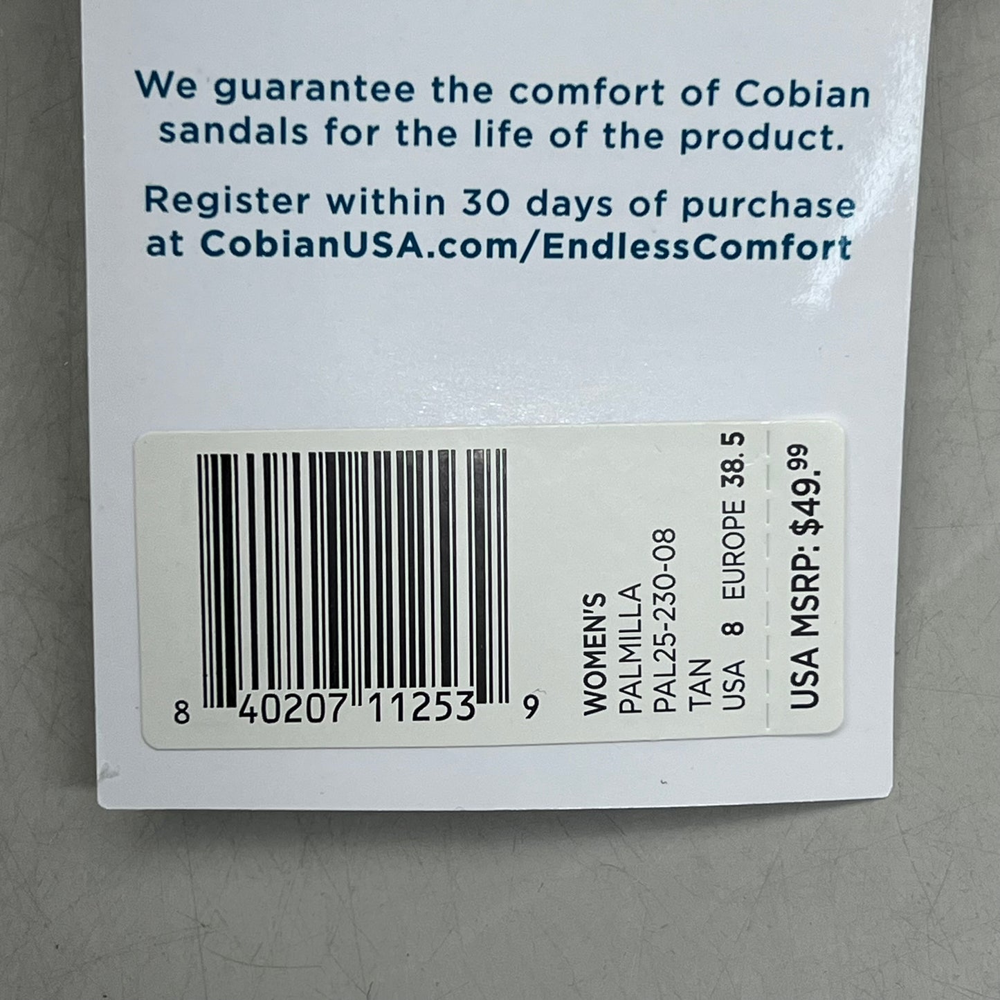 COBIAN Palmilla Braided Synthetic Leather Strap Sandals Women's Sz 8 EU 38.5 Tan PAL25-230-8