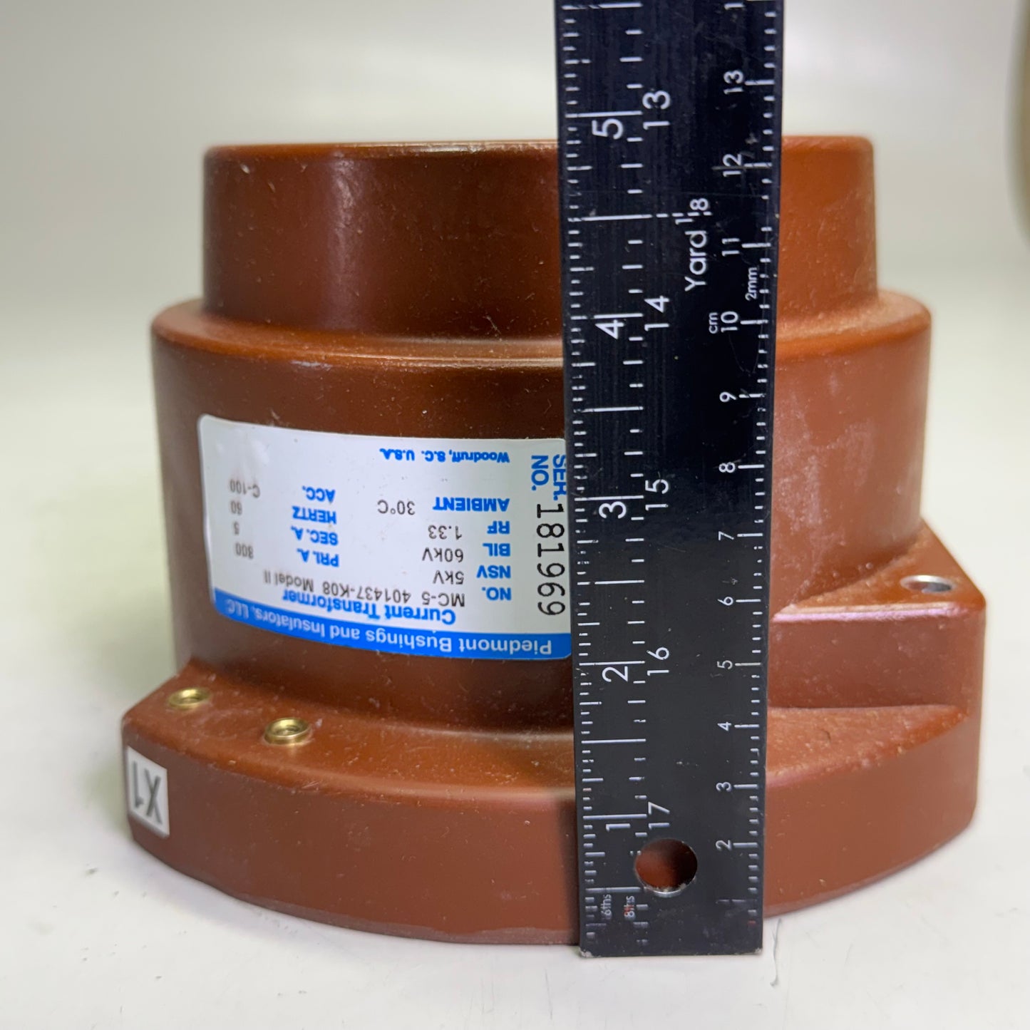 PIEDMONT Current Transformer Sz 4.5" H x 5.5" D, Brown MC-5 401437-K08 Model ll