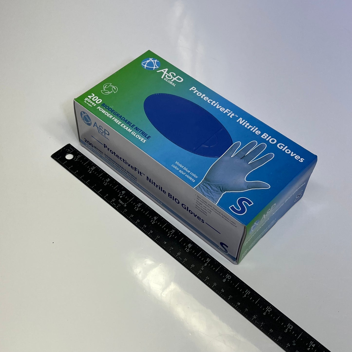 ASP (2 PACK, 200 EACH) Protective Fit BIO Exam Gloves Unisex Sz S PFG200S-BIO