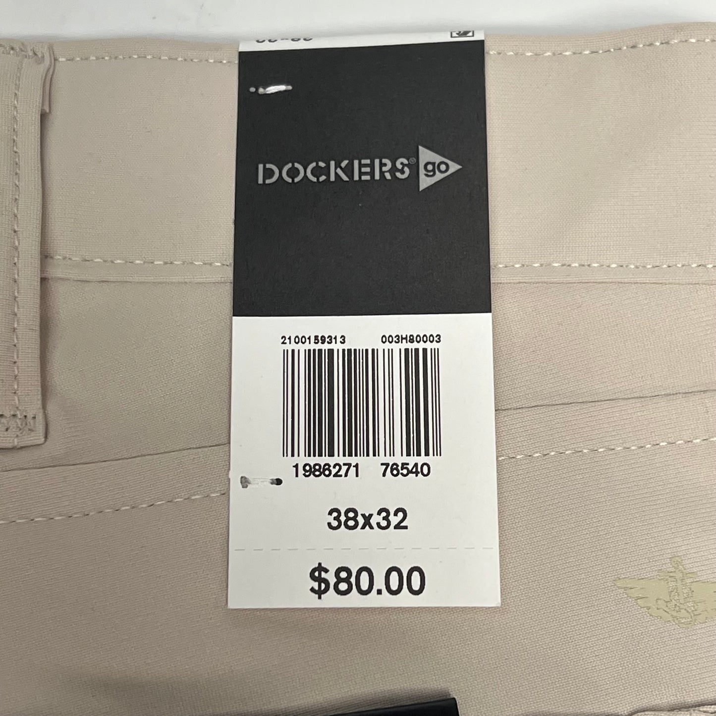 DOCKERS Go Airweave 5-pocket Straight Fit Pant Men's Sz 38x32 Khaki 003H80003