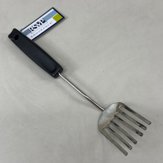 RSVP (2 PACK) Stainless Steel Fantastic Food Fork 10"x2" Black