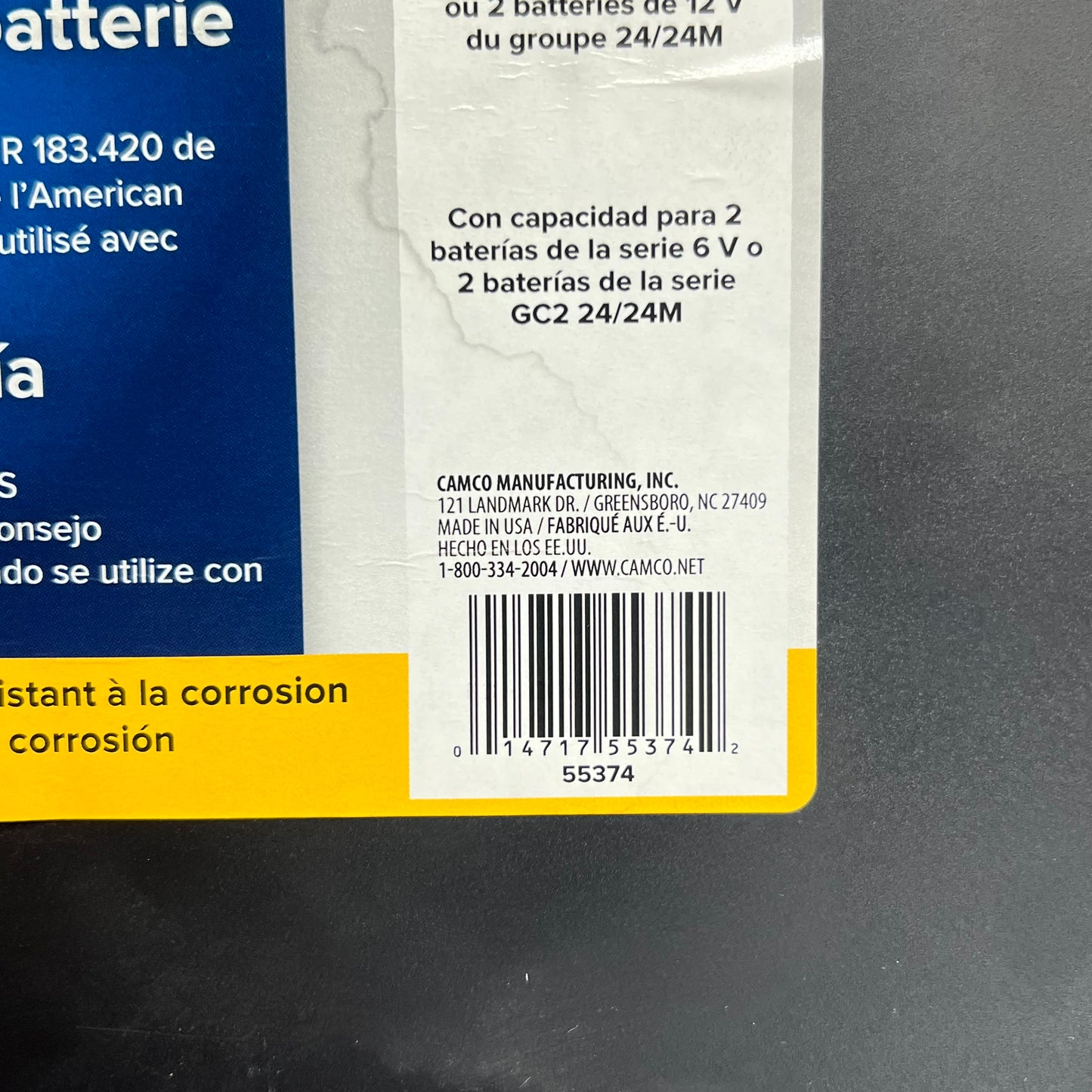 ZA@ CAMCO End to End Double Battery Box for Automotive, Marine & Rv 23"x9" Black 55374