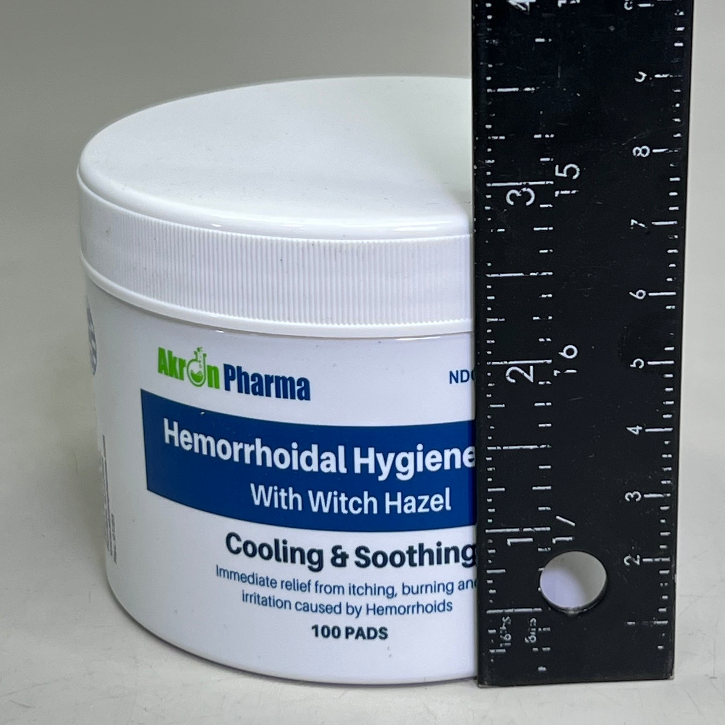 AKRON PHARMA (4 PACK of 100 PADS) Hemorrhoidal Hygiene Pads BB 02/26