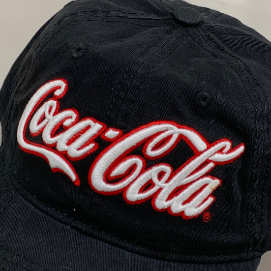 COCA-COLA Las Vegas Script Stretch Baseball Cap Fit Sz One Size Black 23632 (New)