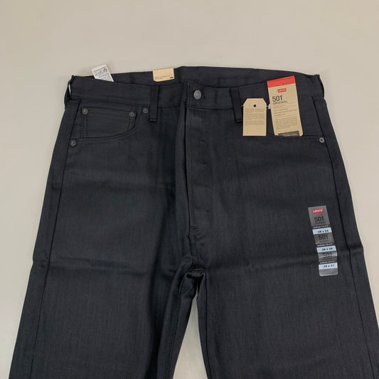 LEVI'S 501 Originals Shrink To Fit Straight Leg Jeans Men's Sz 38 x 34 Black