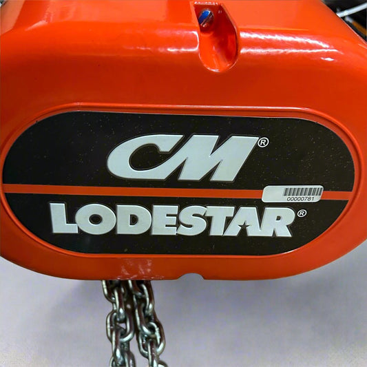 CM Loadstar Electric Chain Hoist w/ V2 Chain Stop Kit 2 Ton Max Model R (New)