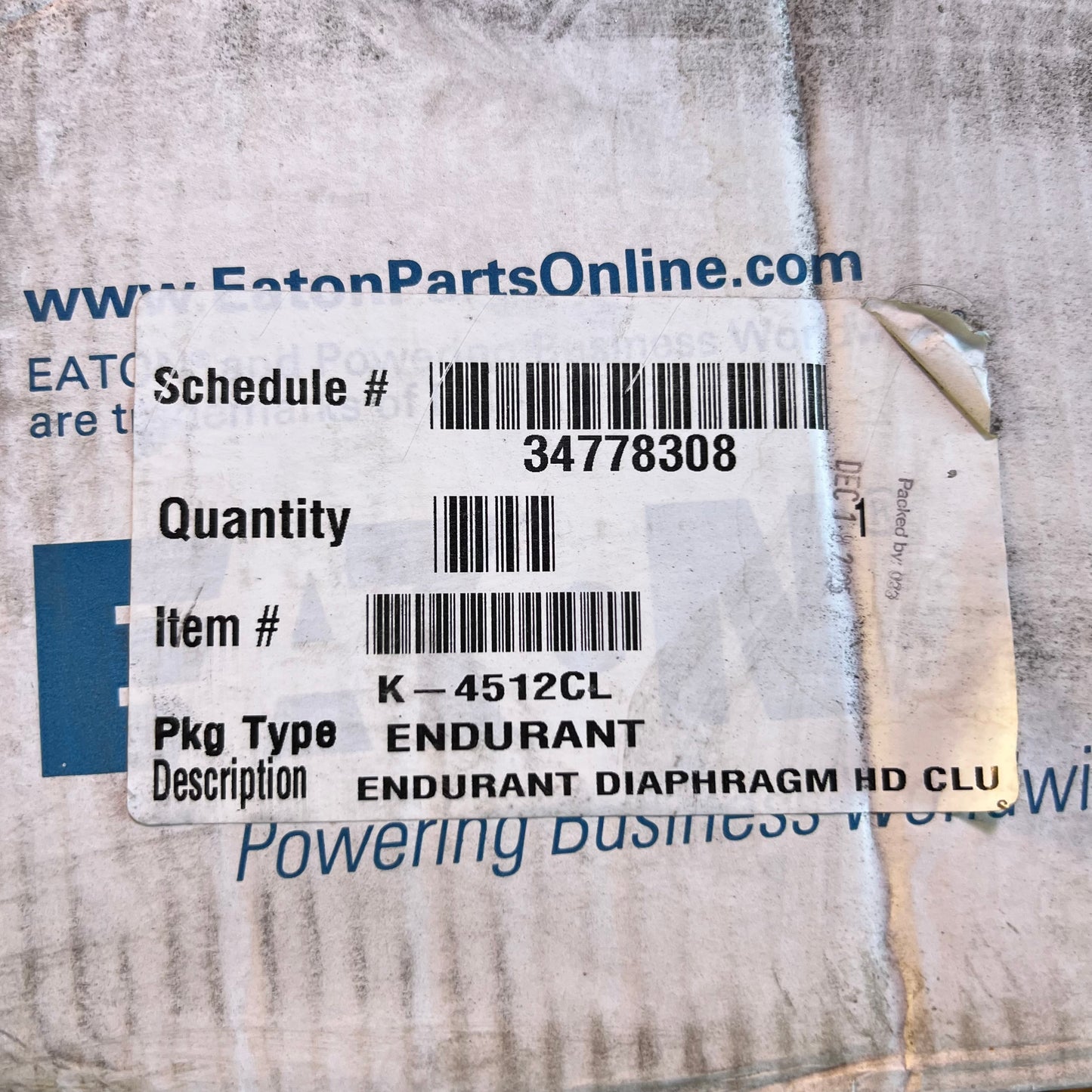 EATON Endurant Diaphragm HD Clutch, K-4512CL