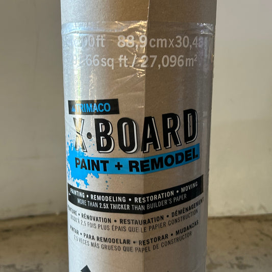 TRIMACO X-Board Lightweight Surface Protector 35"x100' (Slightly Dirty) Brown 12370/9