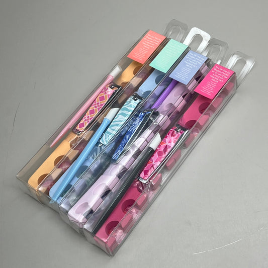 ZA@ DIAMOND COSMETICS (8 PACK) Toe on the go 5 Piece kit Pink/Blue/Purple/Peach 8770 E