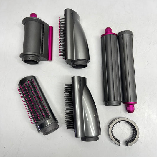 ZA@ DYSON (8 PIECES) Airwrap Hair Styler W/ Attachments Grey/Pink S9F-US-RDJ0394A (Pre-Owned)