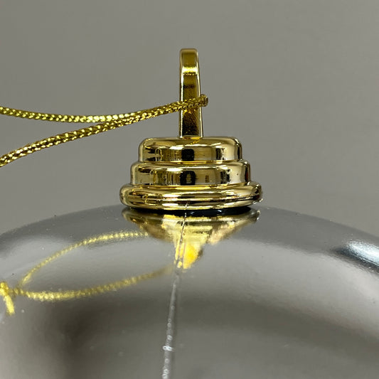 RAZ IMPORTS Plastic Christmas Holiday Ball Ornament 10" Shiny Silver 4214857