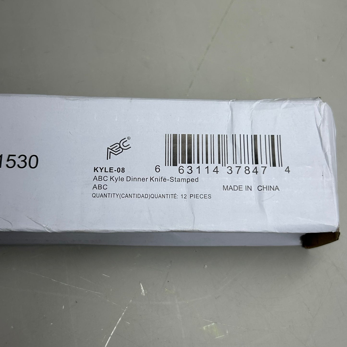 ABC (12 Pack) Stainless Steel Kyle Dinner Stamped Knives 8.5" KYLE-08 (New Other- Distressed Packaging)