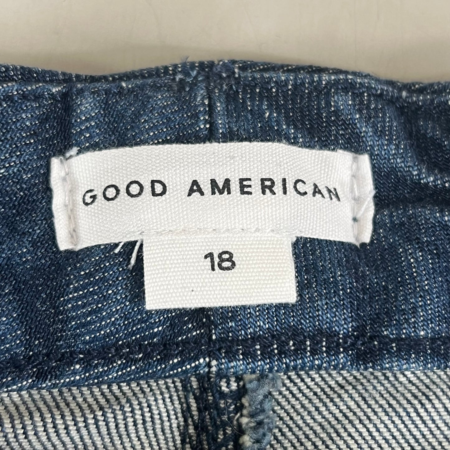 GOOD AMERICAN Good Classic Slim Bootcut High-Rise Jeans Women's Sz 18 Plus Indigo700 GCLBT220T