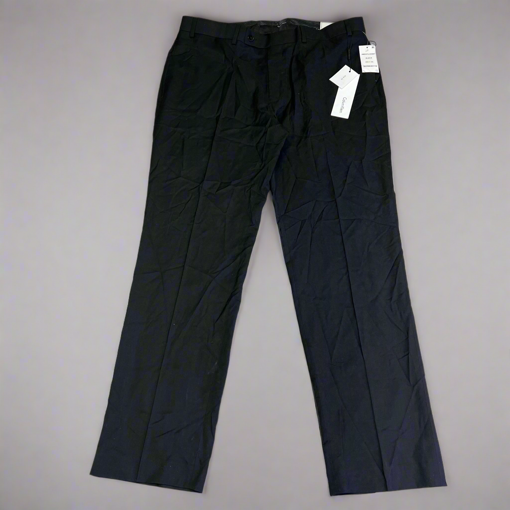 Calvin Klein Slim-Fit Dress Pants - Black Calvin Klein Slim-Fit Dress Pants - Black