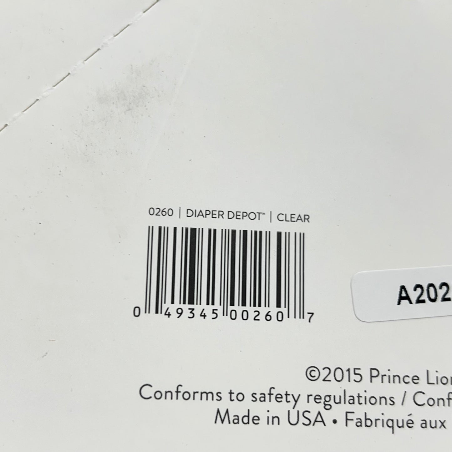 PRINCE LIONHEART Diaper/Nappy Depot Organize The Chaos 9"x6"x9" Clear 0260