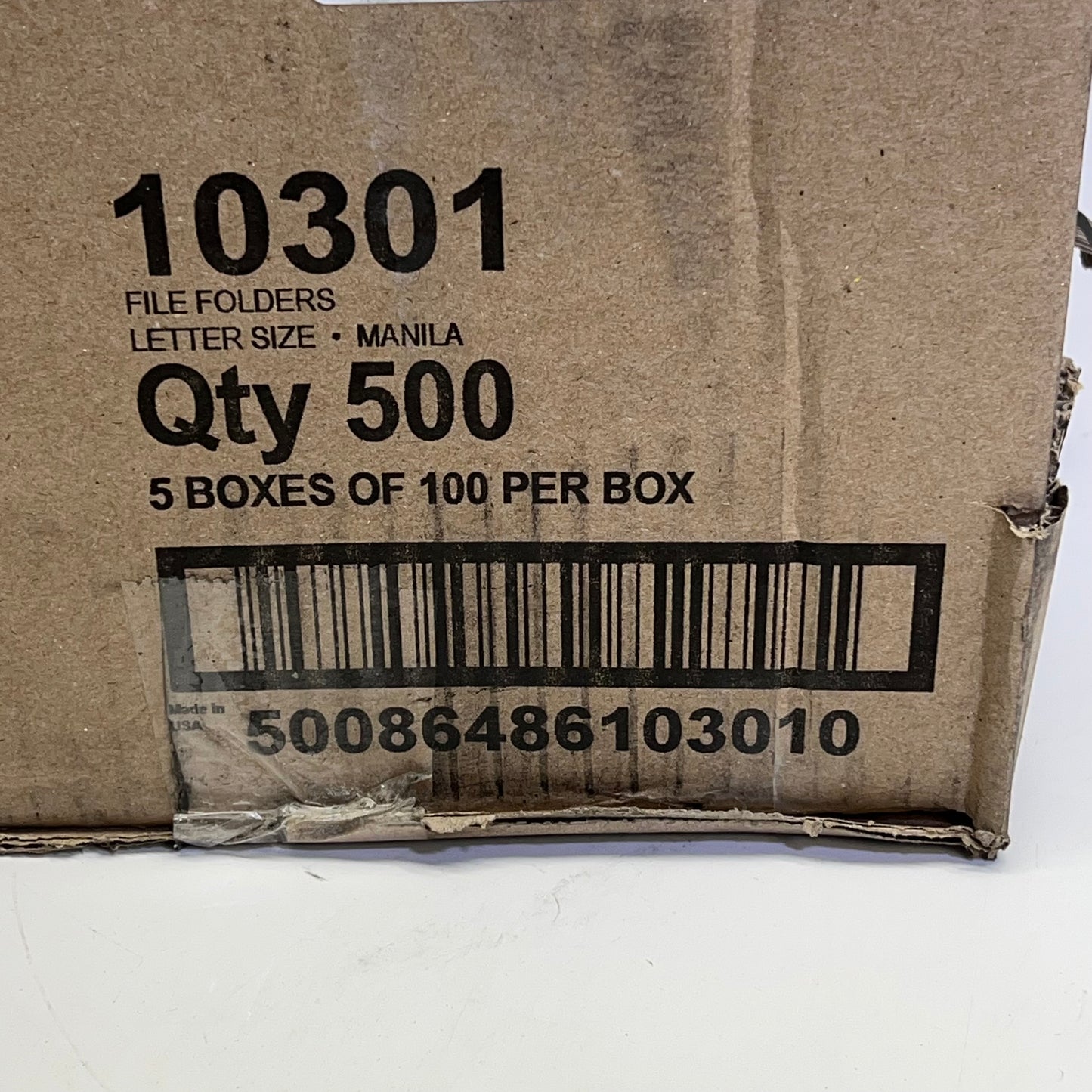 ZA@ SMEAD (500 PACK) Super Tab File Folders 1/3 Cut Letter Sz Manila 10301 (Damaged)