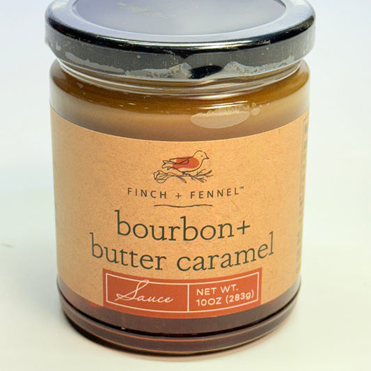FINCH + FENNEL Bourbon + Butter Caramel Sauce 10 Oz BB 08/26 - New