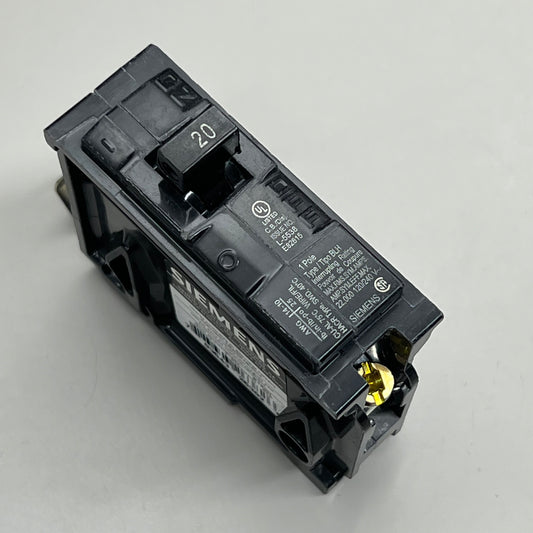 SIEMENS (2 PACK) 20 Amp 2kA Circuit Breaker Bolt-On 1 Pole 120 Volt B120H
