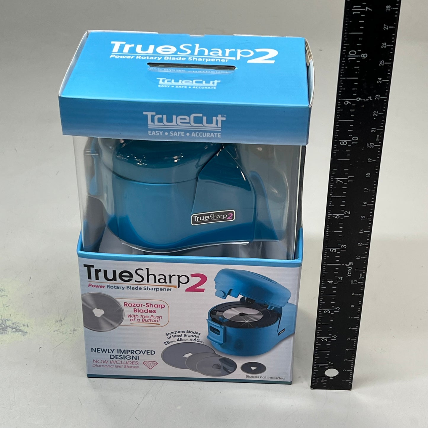 TRUE SHARP 2 High Quality Power Rotary Blade Sharpener Blue TCC-01-21018