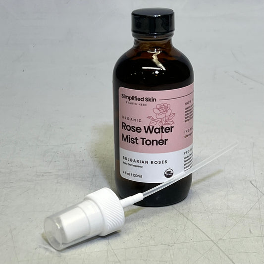 SIMPLIFIED SKIN Rose Water Mist Toner 4 fl oz BB 08/27