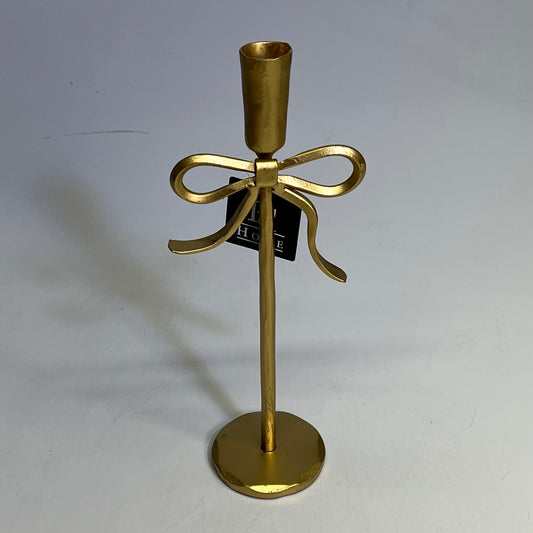 PD HOME (SET OF 3) Durable Iron Bow Candle Holders Assorted Sizes Gold 10947