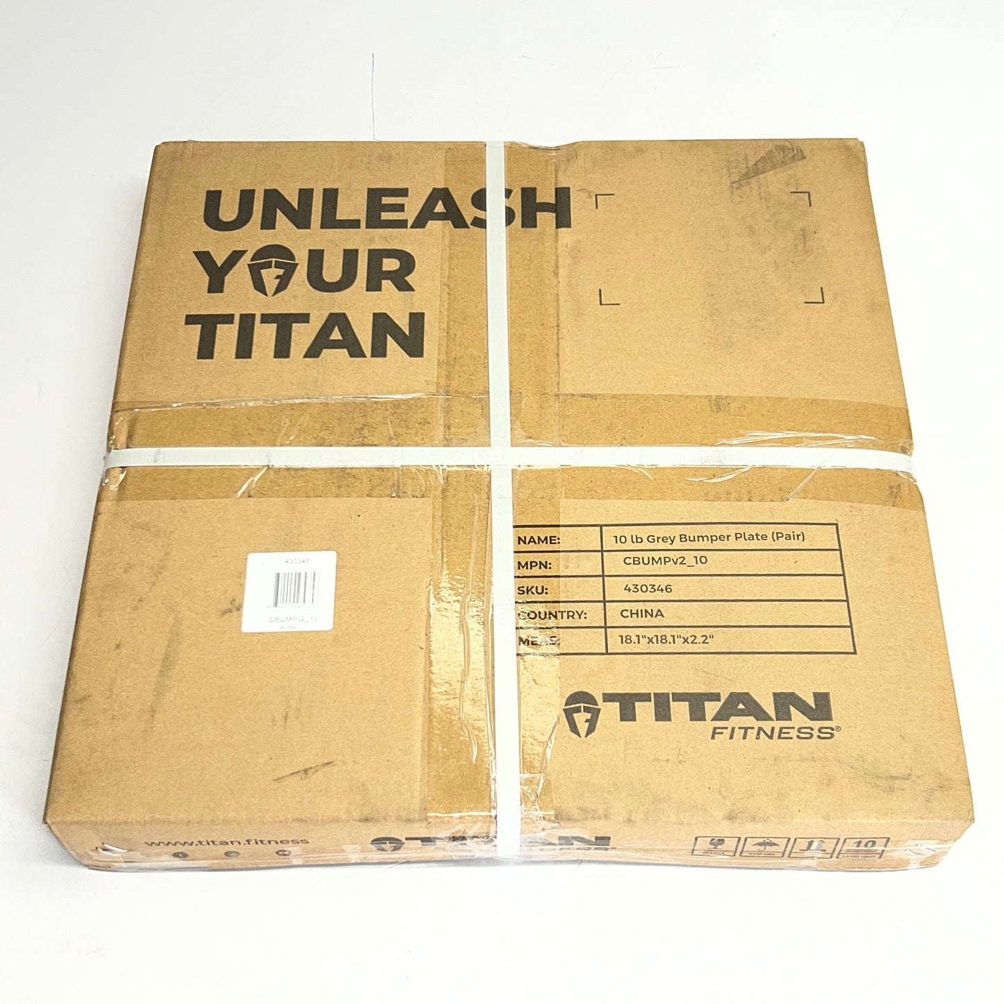 TITAN (2 PACK) 10 Lb Economy Color Bumper Plates, Grey 430346