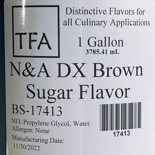 TFA N&A DX Brown Sugar Flavor Dessert & Bakery Syrup 1 Gallon BS-17413