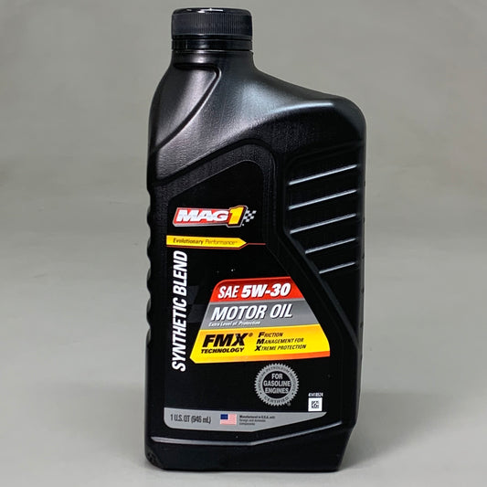 MAG1 (6 PACK!) Conventional FMX Technology SAE 5W-30 Motor Oil 1 QT Per Bottle 61652