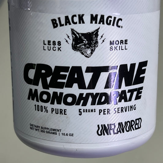 BLACK MAGIC Creatine Monohydrate 100% Pure 5G Per Serving BB 01/27 60 Servings
