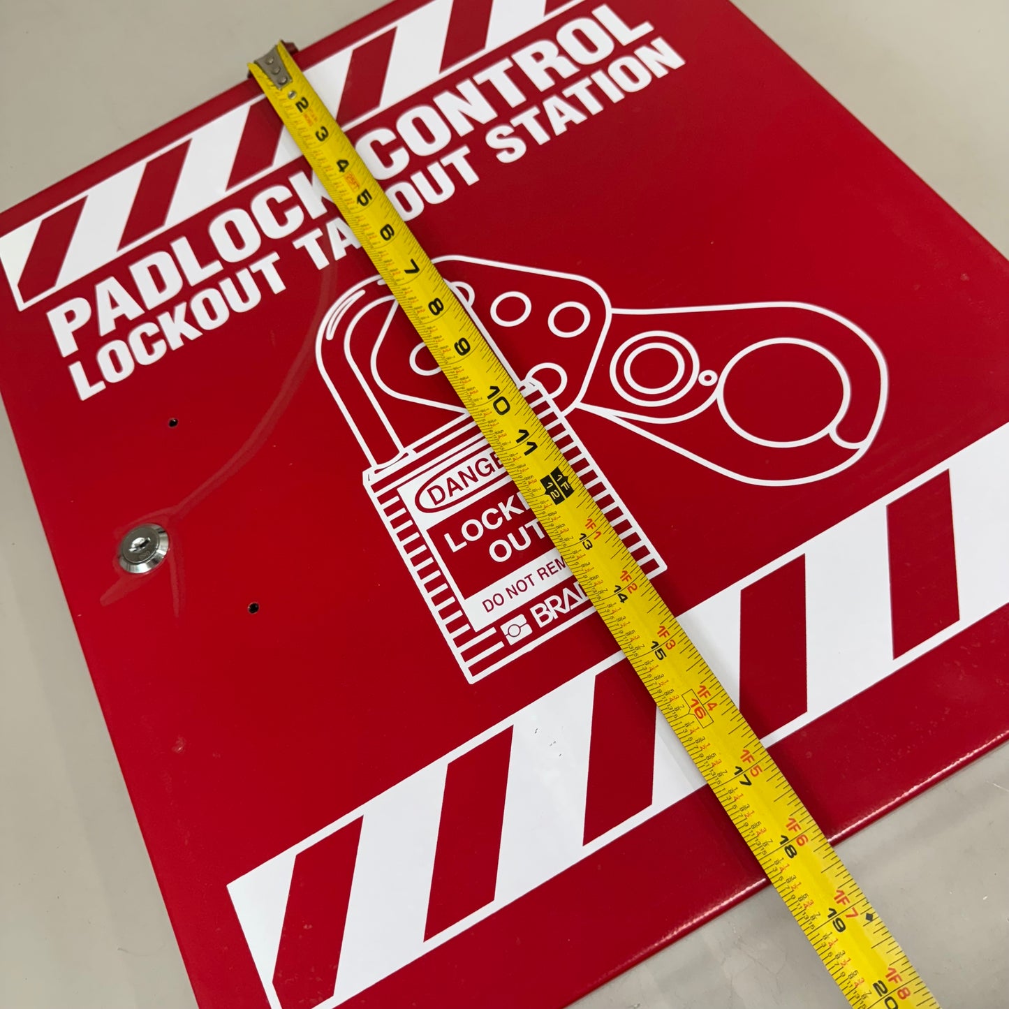 BRADY PadLock Control Lockout Tagout Station 18"x15"x2" `
